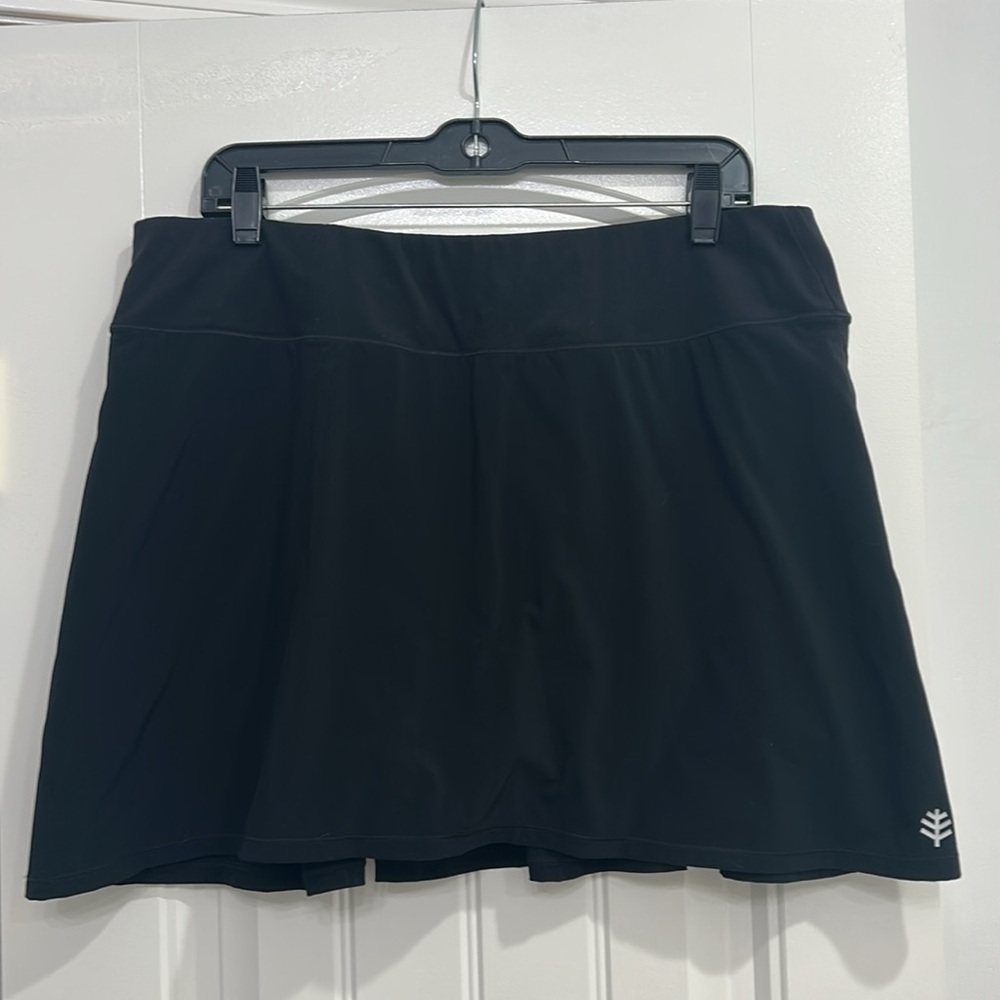 Coolibar Black Pleated Grand Slam Tennis Skort